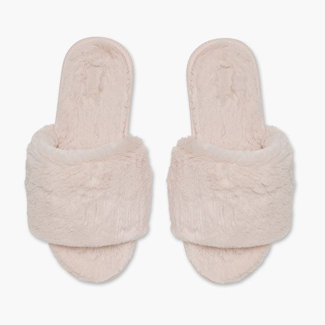 Kim Kardashian's fluffy SKIMS slippers are perfect for your lockdown WFH wardrobe HELLO!