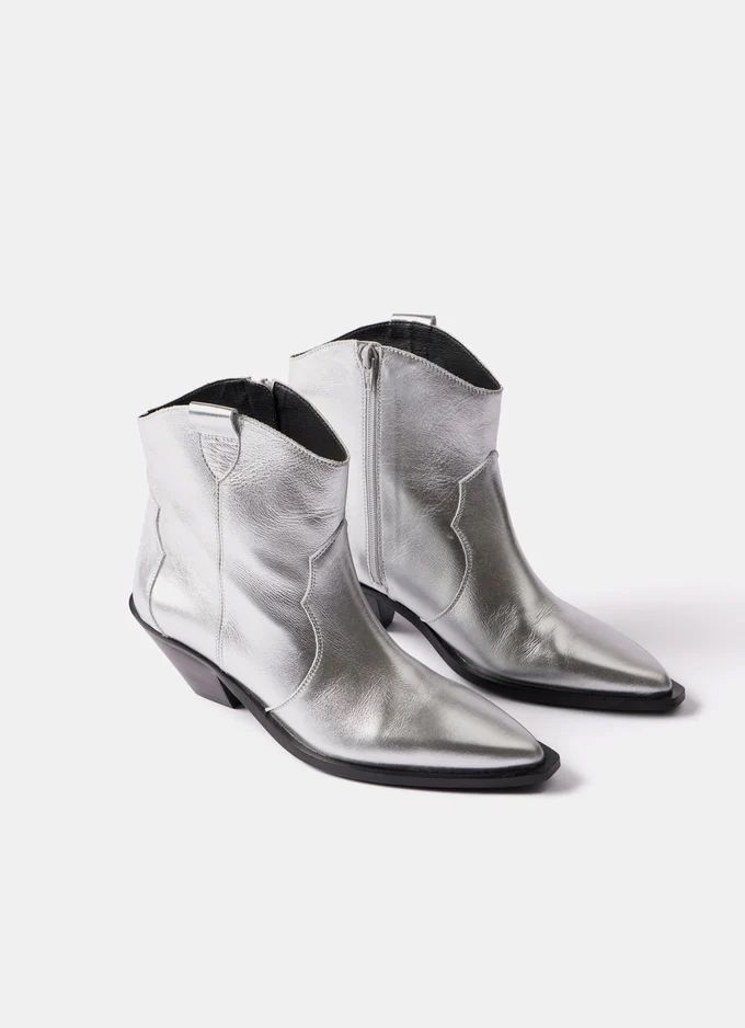 Mint Velvet Silver Boots