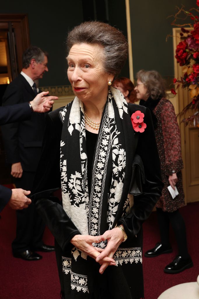 Princess Anne in a black outfit