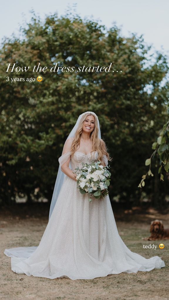 Stacey Solomon on her wedding day in her wedding dress