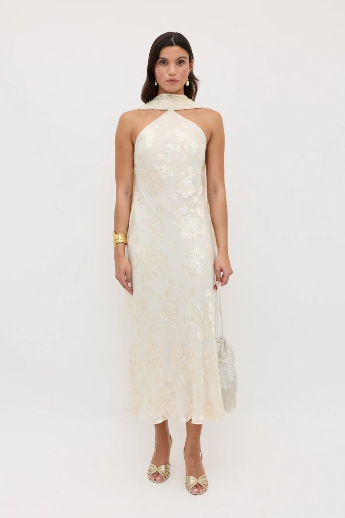 Hayley Silk-Velvet Devoré Dress
