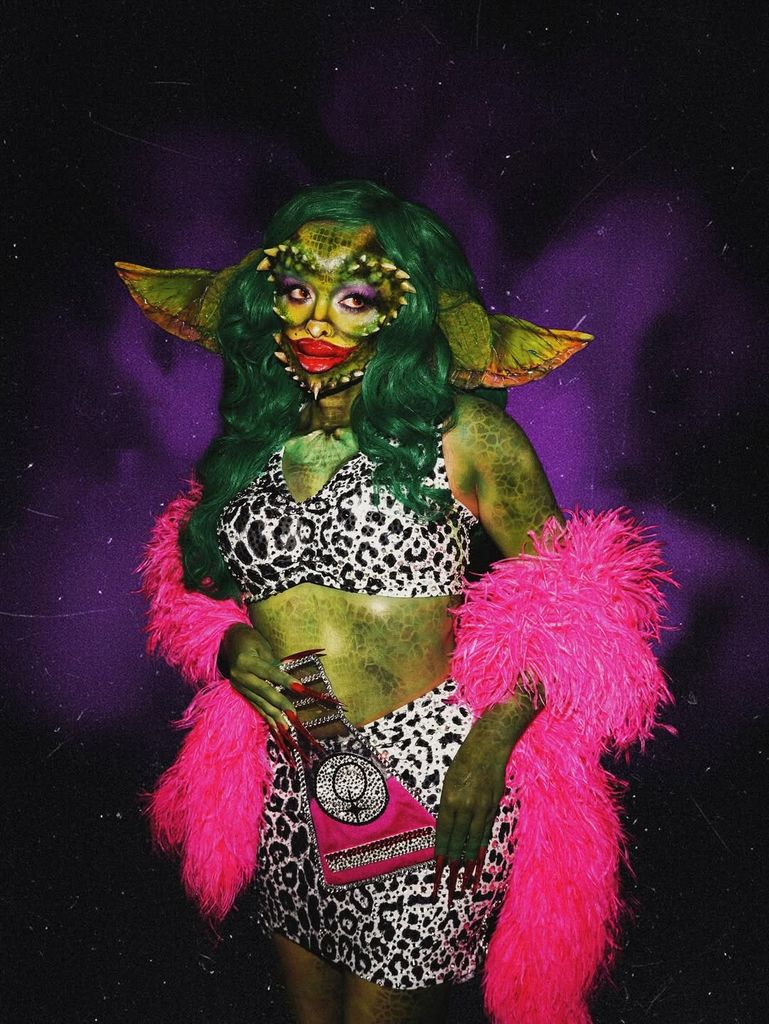 Jade Thirlwall as a Gremlin for Halloween