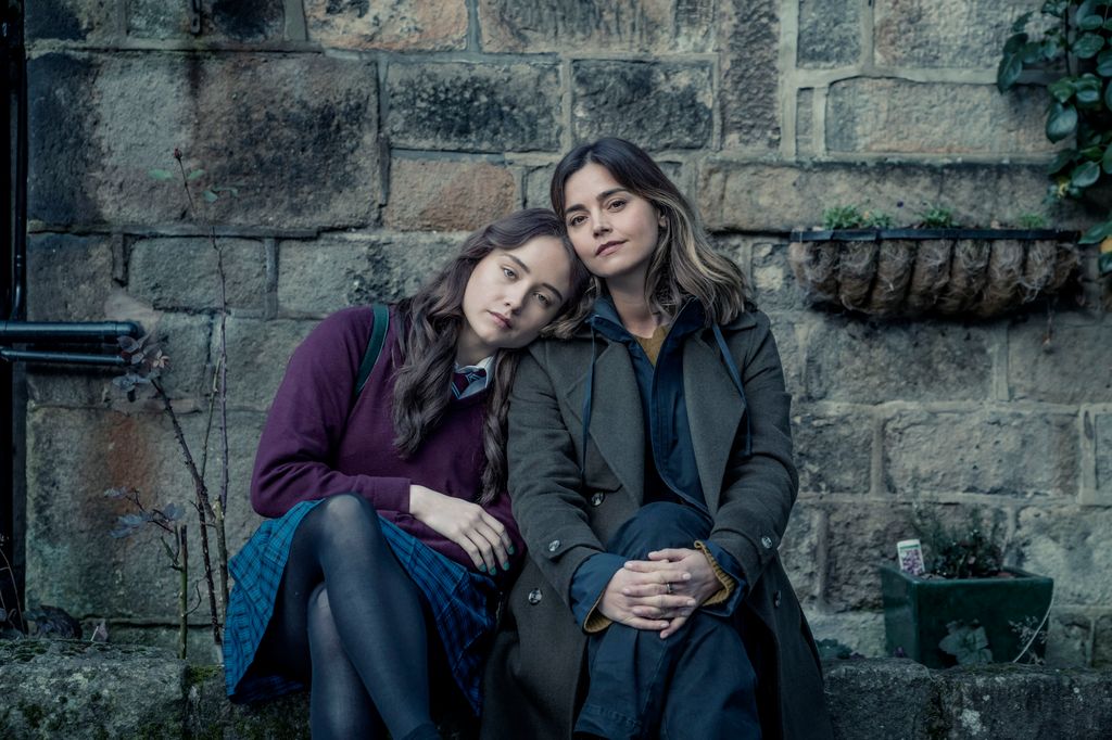 Hannah (RUBY STOKES); Detective Ember Manning (JENNA COLEMAN) in The Jetty
