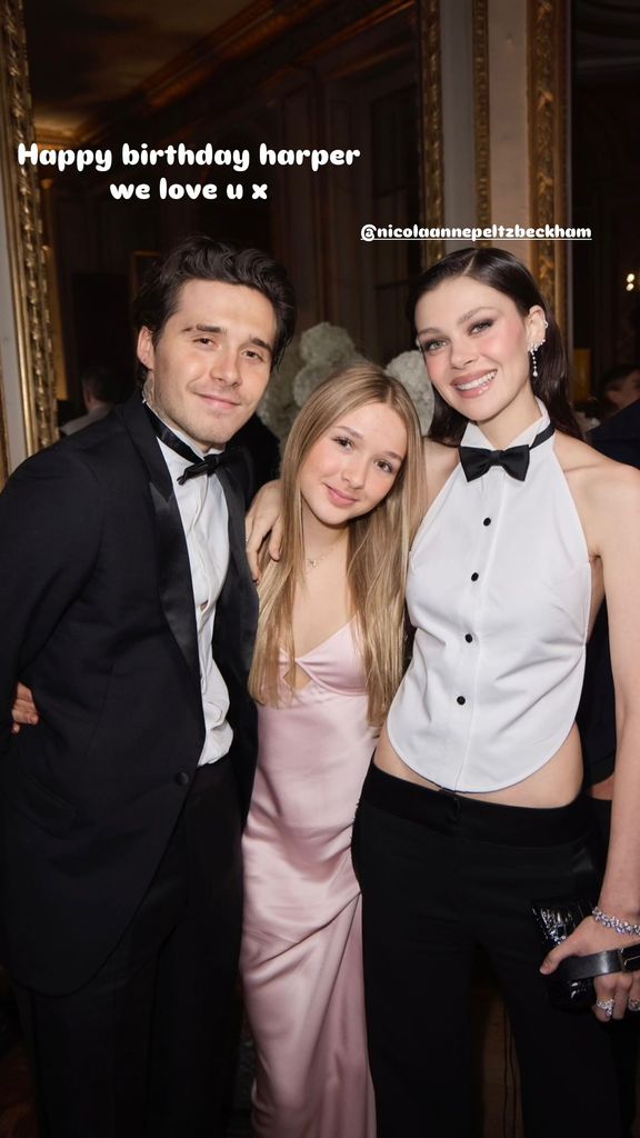 Brooklyn posted a short but sweet tribute to his sister, Harper Beckham, for her birthday