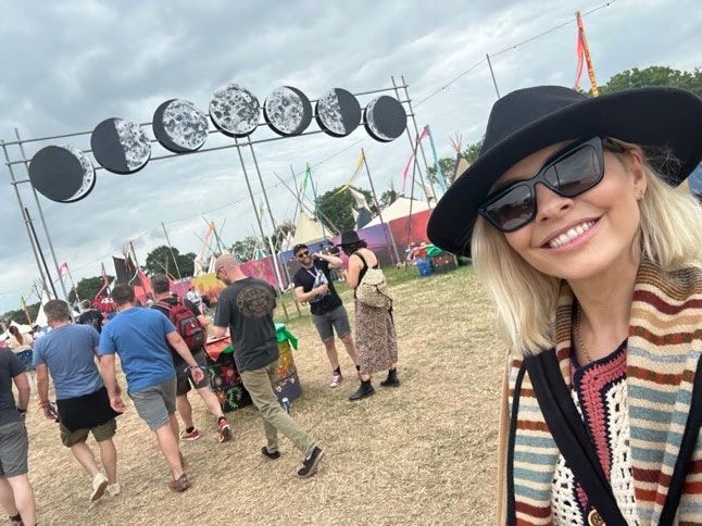 Holly Willoughby at Glastonbury