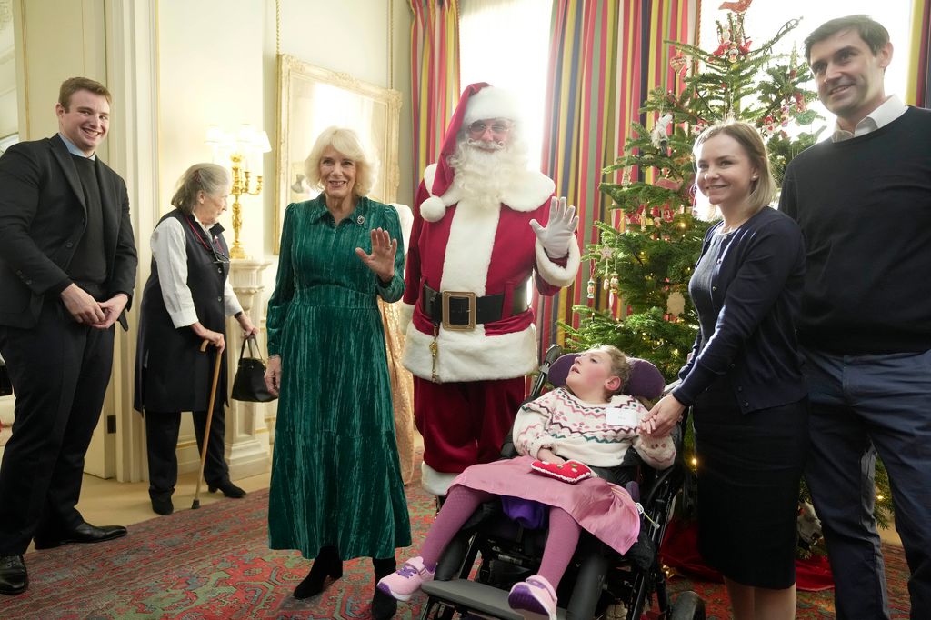 Queen Camilla with Father Christmas