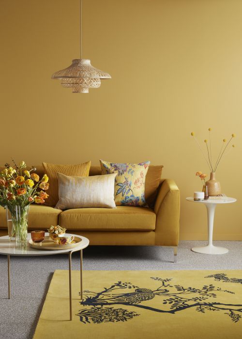 8 John Lewis mustard living room