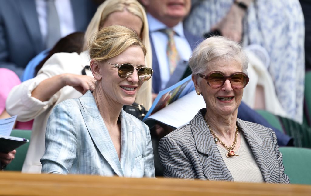 cate blanchett and june blanchett at wimbledon in royal box