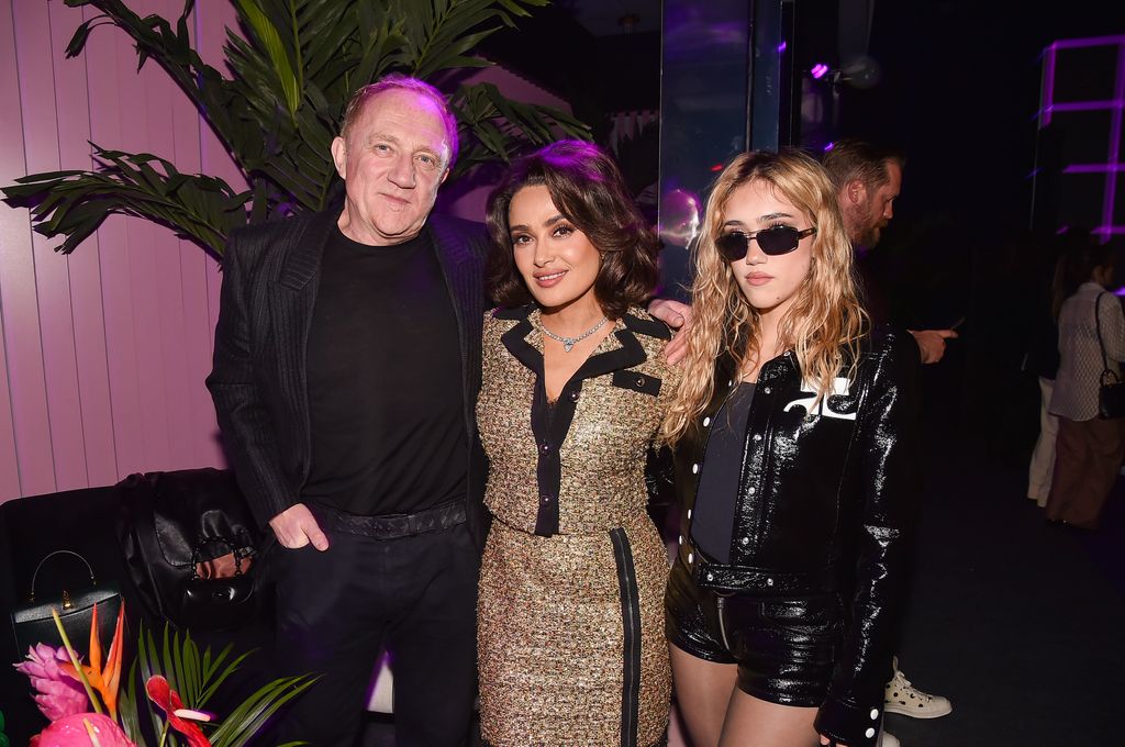 Salma Hayek attends the Gucci boutique opening with husband François-Henri Pinault and daughter Valentina in tow