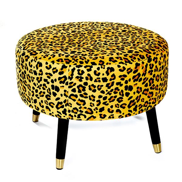 leopard print stool qvc