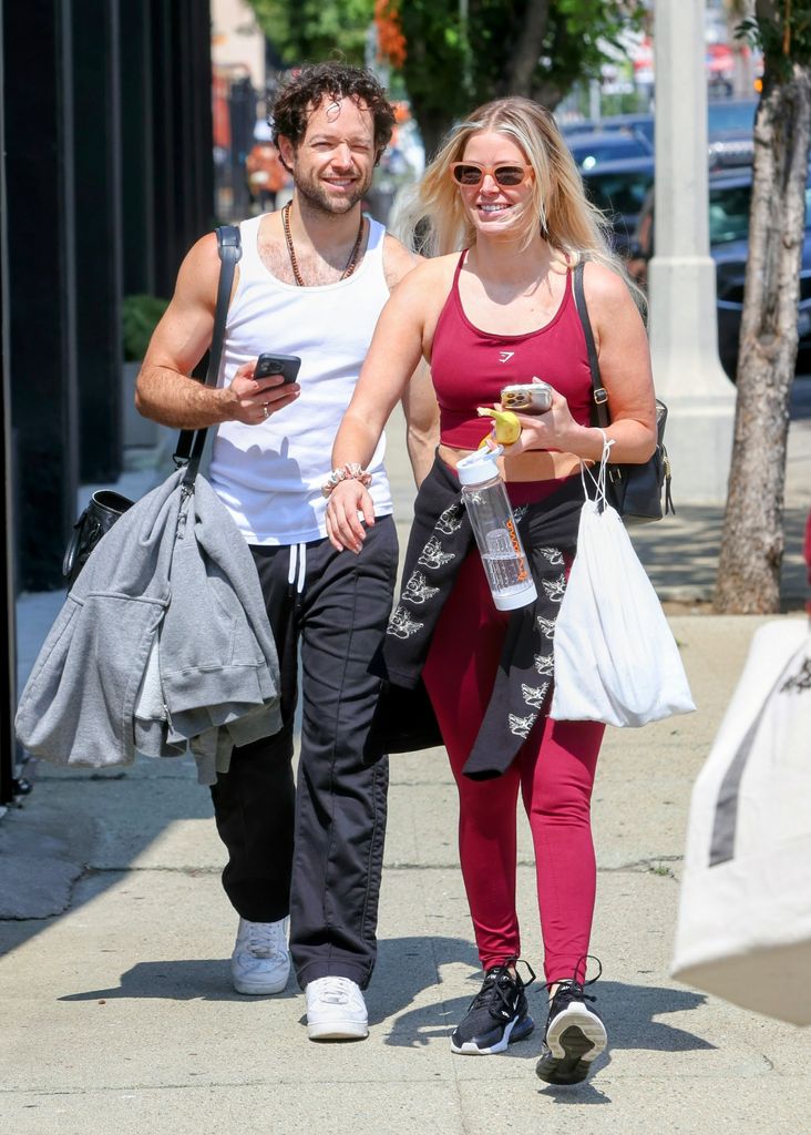 Pasha Pashkov and Ariana Madix are seen arriving at "Dancing With The Stars" rehearsals on September 18, 2023 in Los Angeles, California