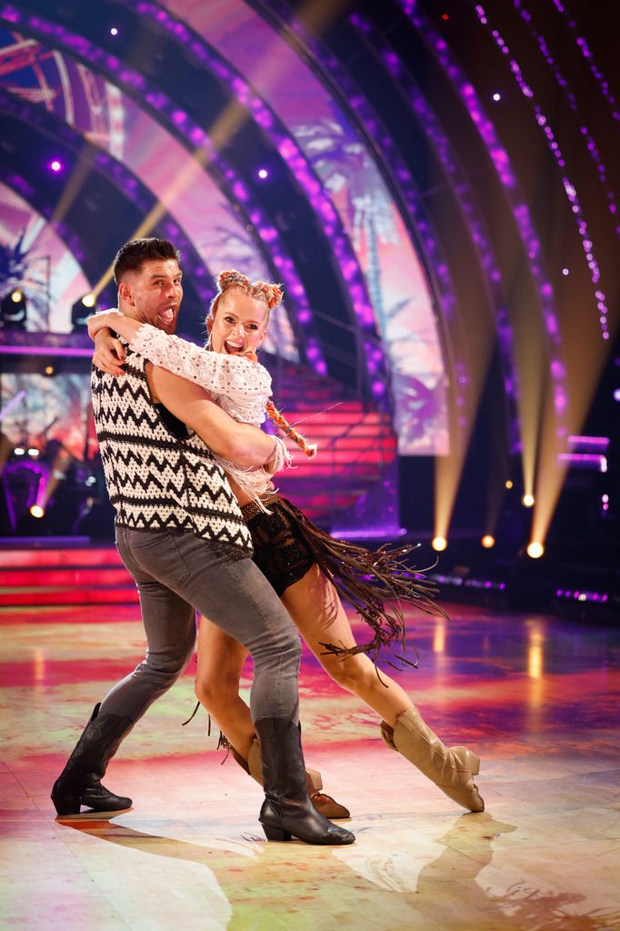 Aljaz Skorjanec dancing a Charleston with Tasha Ghouri