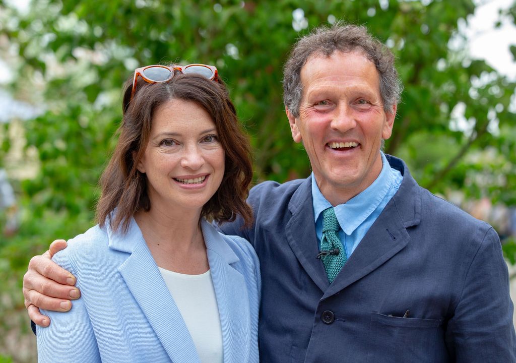 Rachel de Thame with Monty Don's arm around her