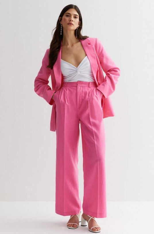 new look pink suit