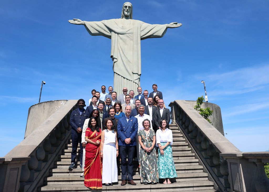 Prince William meets the 2025 Earthshot Prize Finalists at Christ the Redeemer during day three of his visit to Brazil