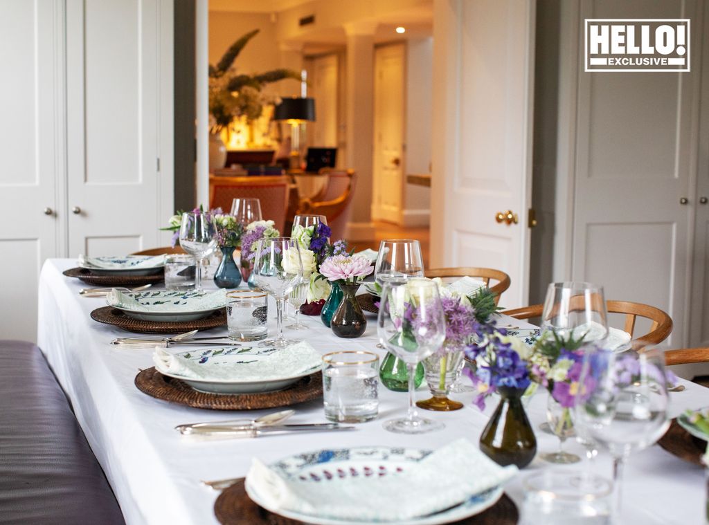 India Hicks' dining table at Oxfordshire family home