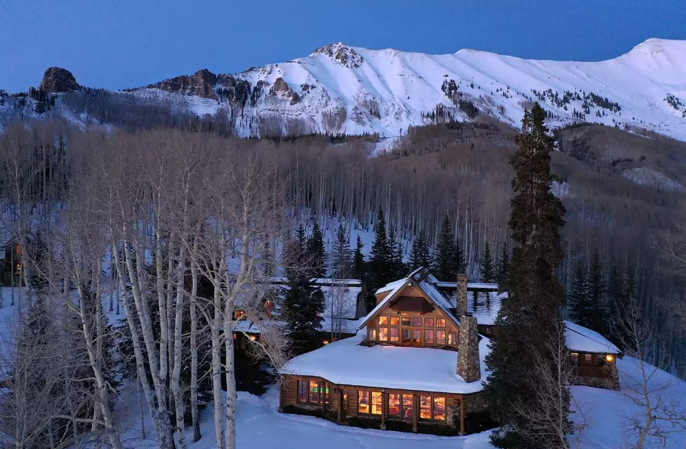 Exterior shot of Tom's Telluride compound he sold in 2021