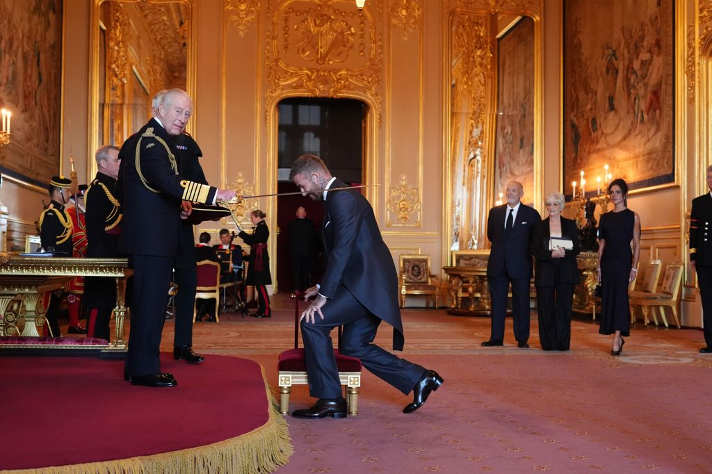 Sir David Beckham was made a Knight Bachelor by King Charles III during an Investiture ceremony at Windsor Castle