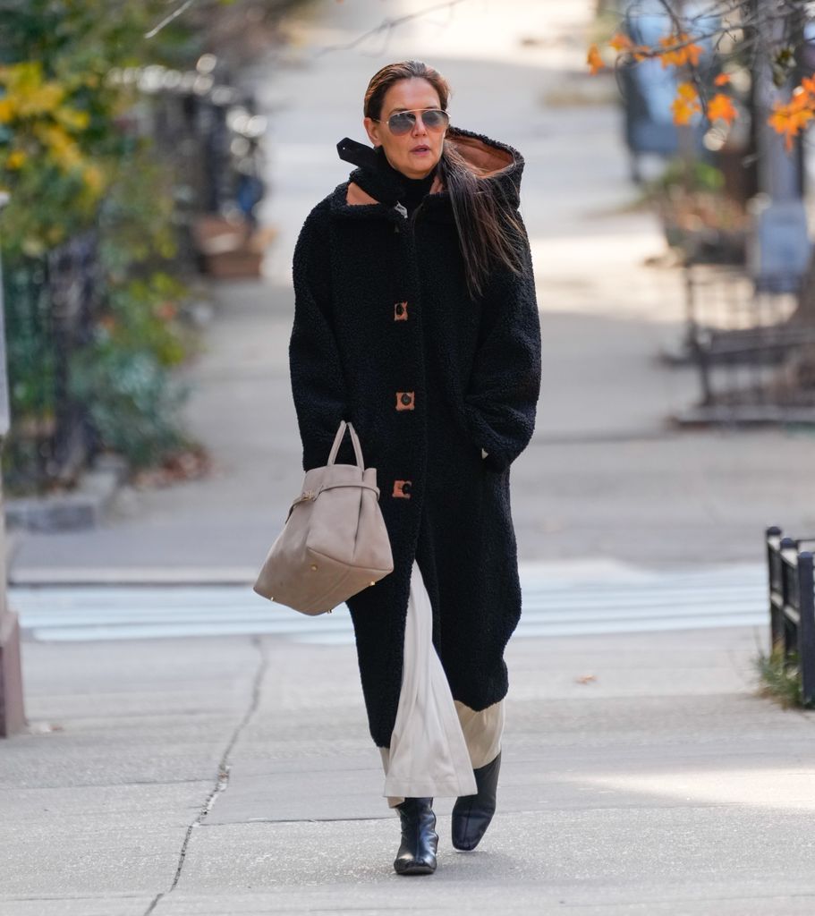 katie holmes with white Chloé bag