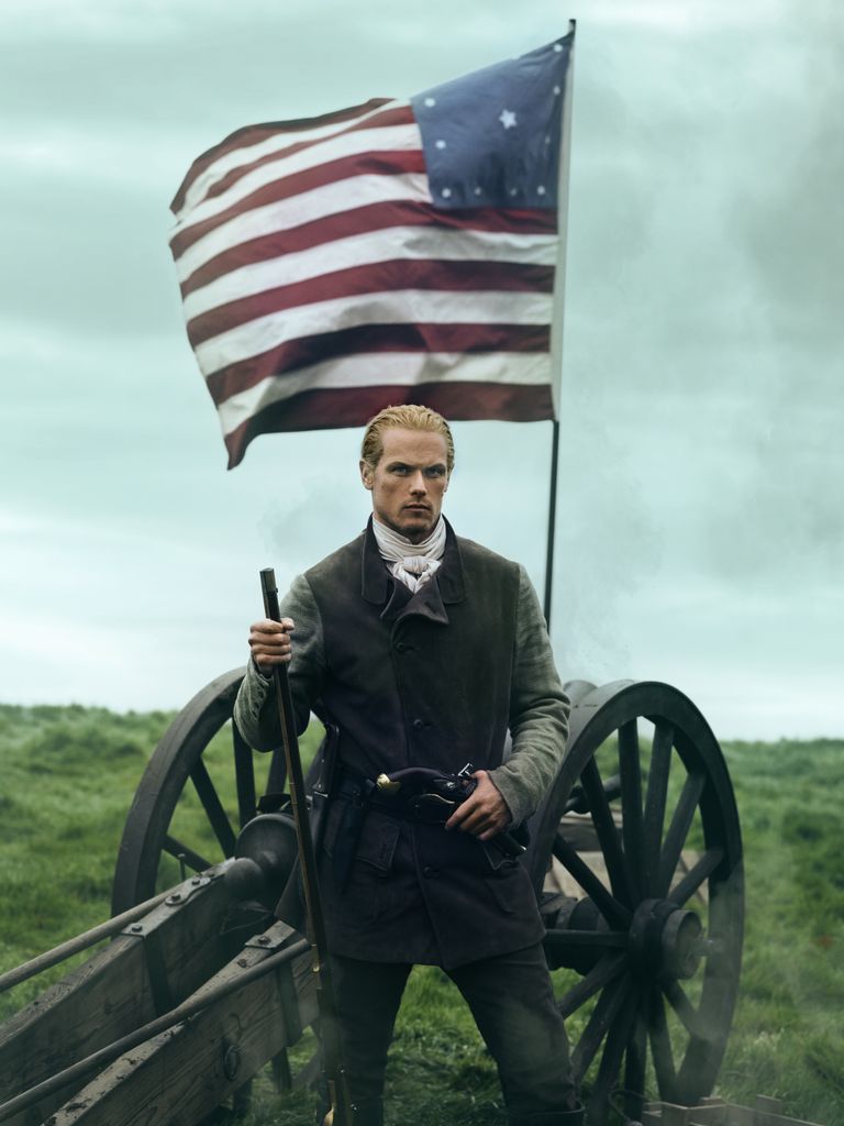 Sam Heughan in the seventh season of Outlander