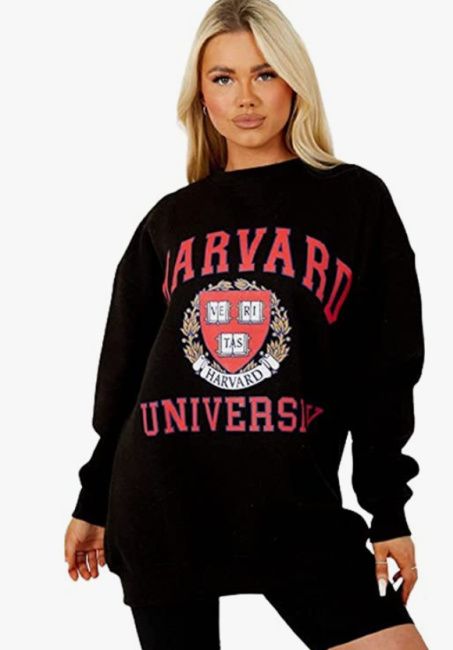 amazon harvard sweatshirt like princess diana black