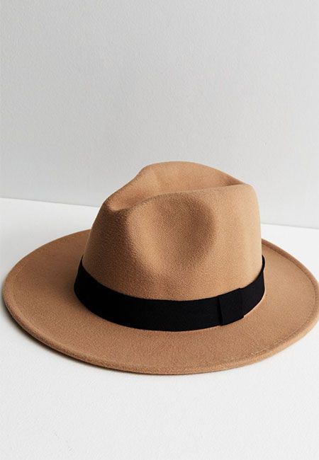 new look brown hat