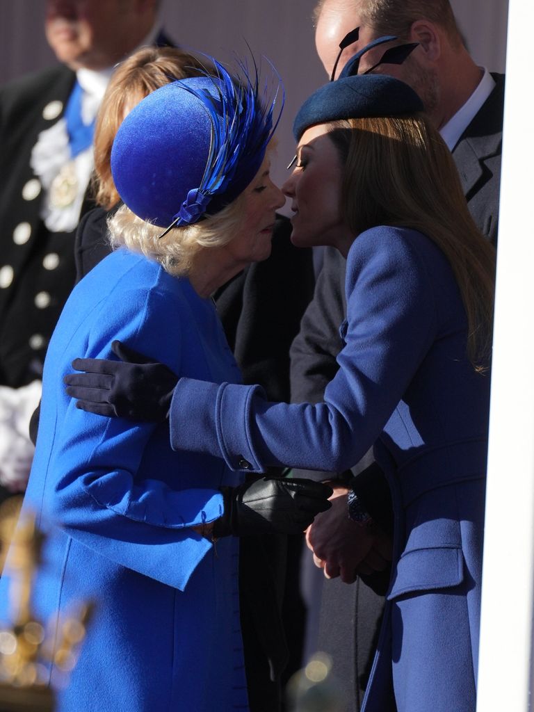 Camilla kissed Kate on the cheek