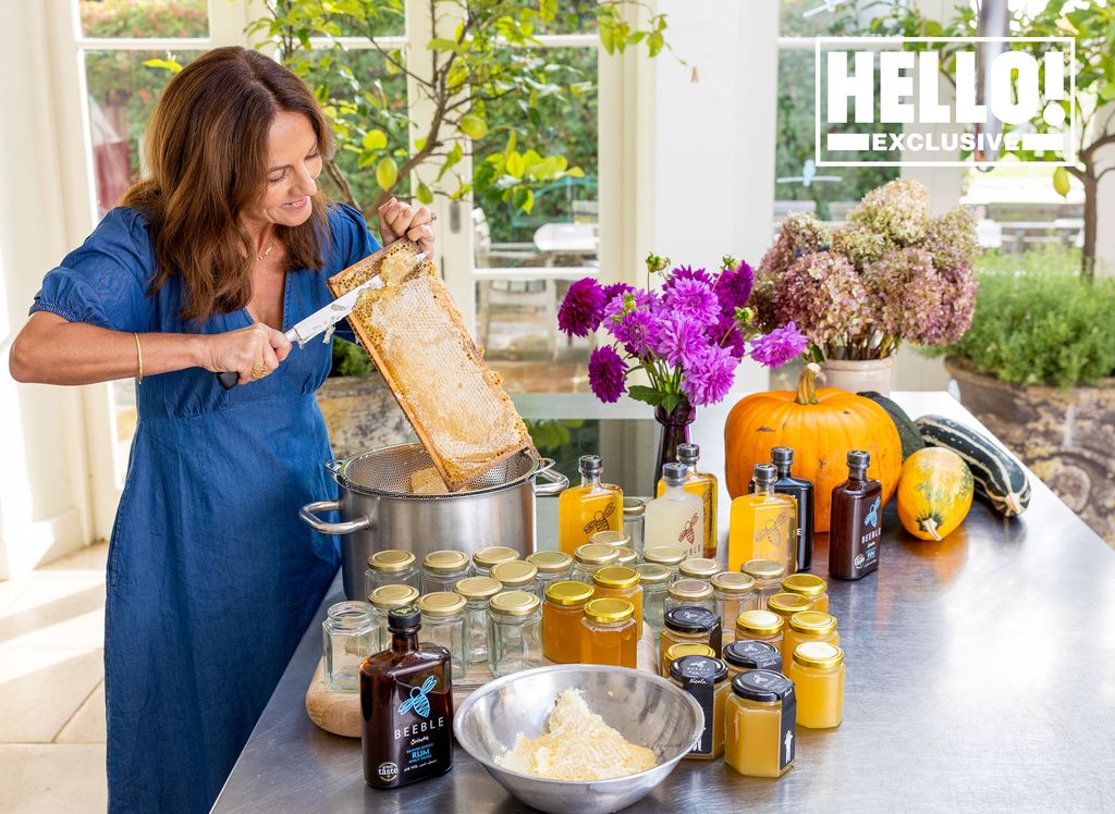 Nicola Reed making honey at Wiltshire home