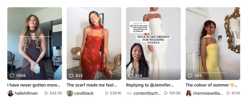 The scarf dress is having a TikTok moment