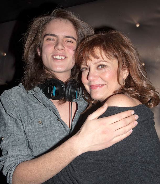 Susan Sarandon and her son