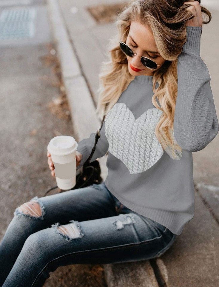 amazon heart sweater