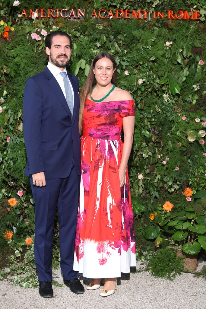 Prince Philippos of Greece and Denmark and Nina Flohr, Princess Nina of Greece and Denmark, attend the McKim Medal Gala 2024 at Villa Aurelia on June 05, 2024 in Rome, Italy. (Photo by Daniele Venturelli/Getty Images)