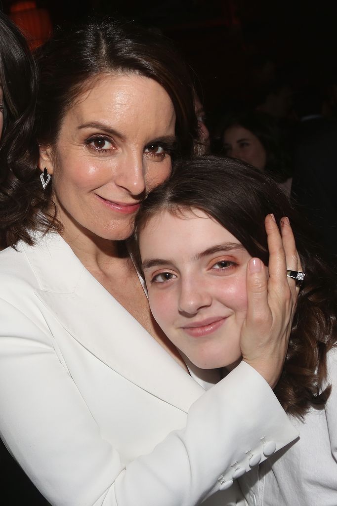 Tina Fey and daughter Alice Richmond pose at the opening night after party for the new musical "Mean Girls" on Broadway based on the cult film at TAO Downtown on April 8, 2018 in New York City.