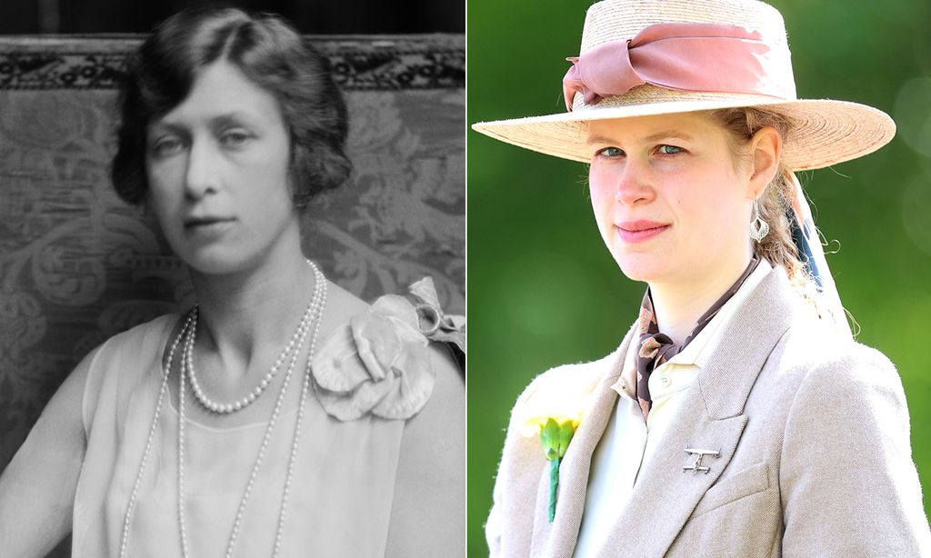 A split image of lady louise and princess mary