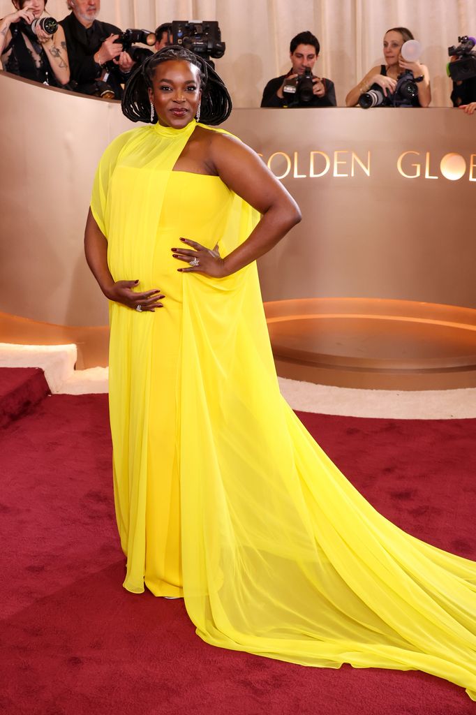 Wunmi Mosaku at the 83rd Annual Golden Globes held at The Beverly Hilton on January 11, 2026 in Beverly Hills, California