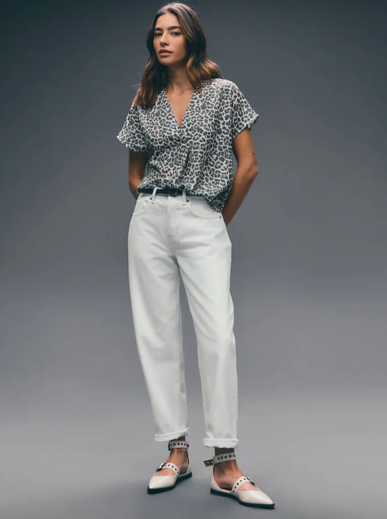 Next white barrel jeans