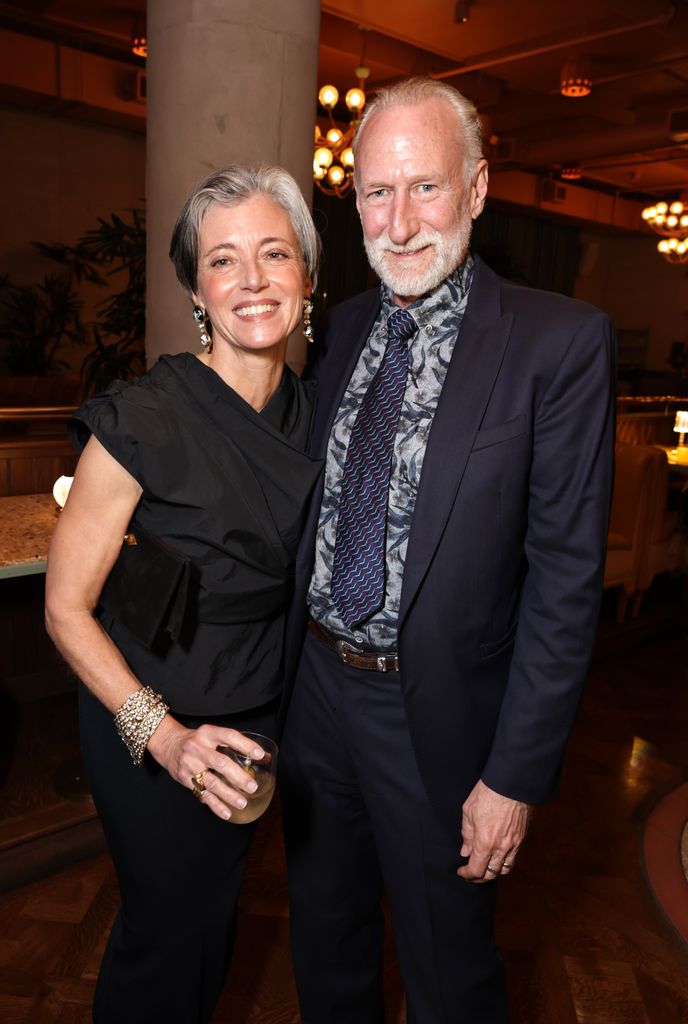 Mia Sara (L) and Brian Henson seen at "The Life Of Chuck" Special Screening after party at Mother Tongue on June 02, 2025 in Los Angeles, California