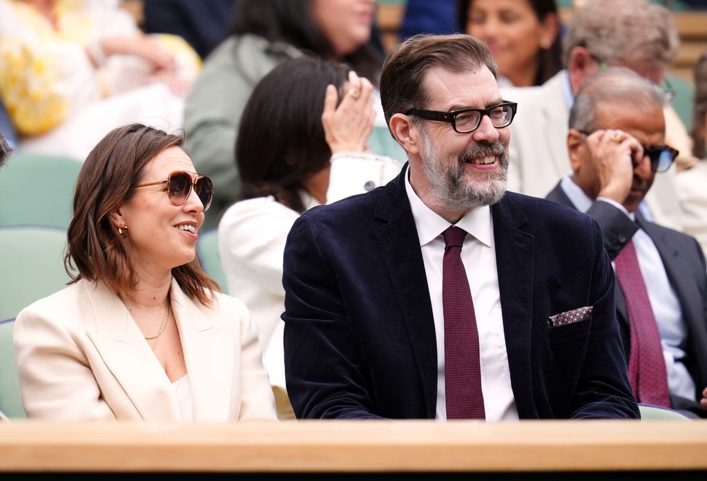 Richard Osman and Ingrid Oliver at wimbledon