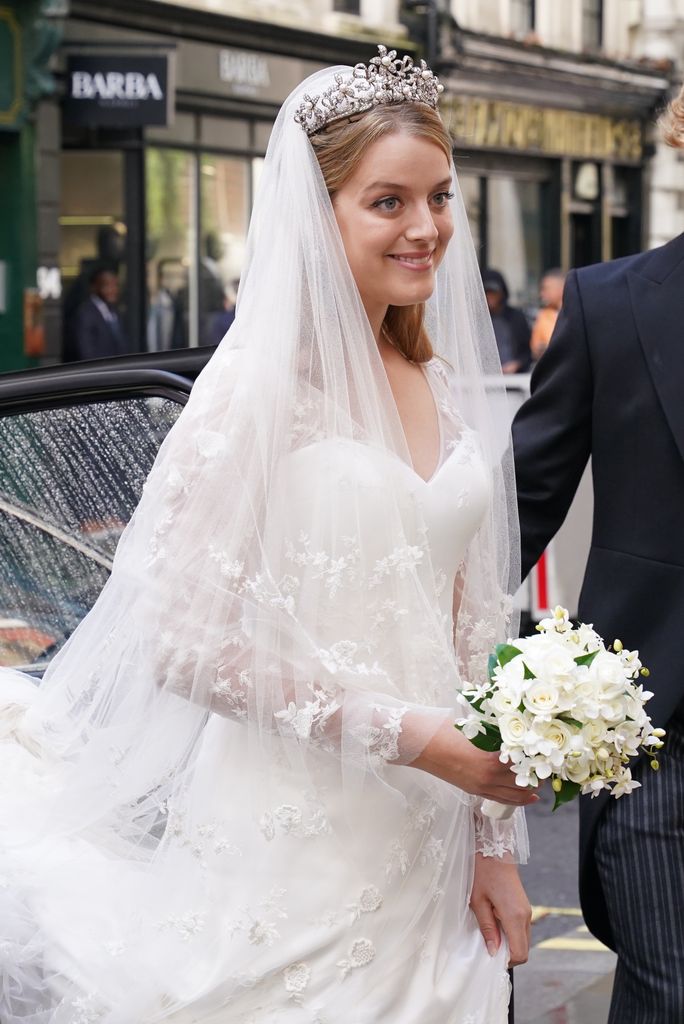 Flora Ogilvy on her wedding day
