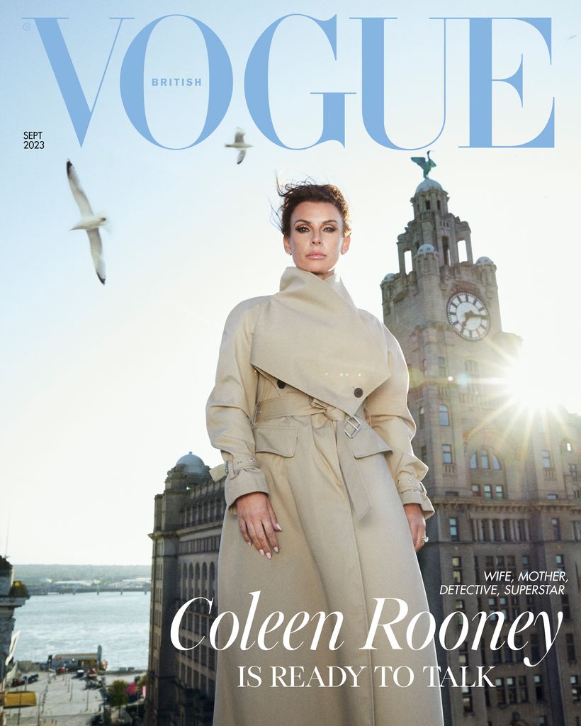 Coleen Rooney posing on the cover of Vogue UK