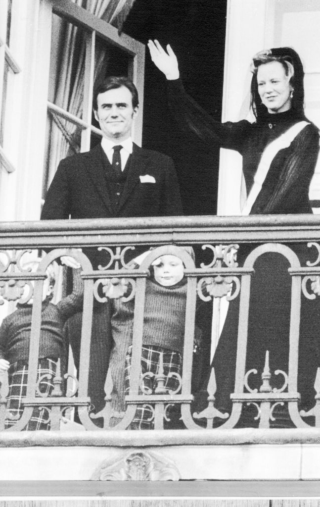 Margrethe and her late husband, Henrik, when she became queen in 1972
