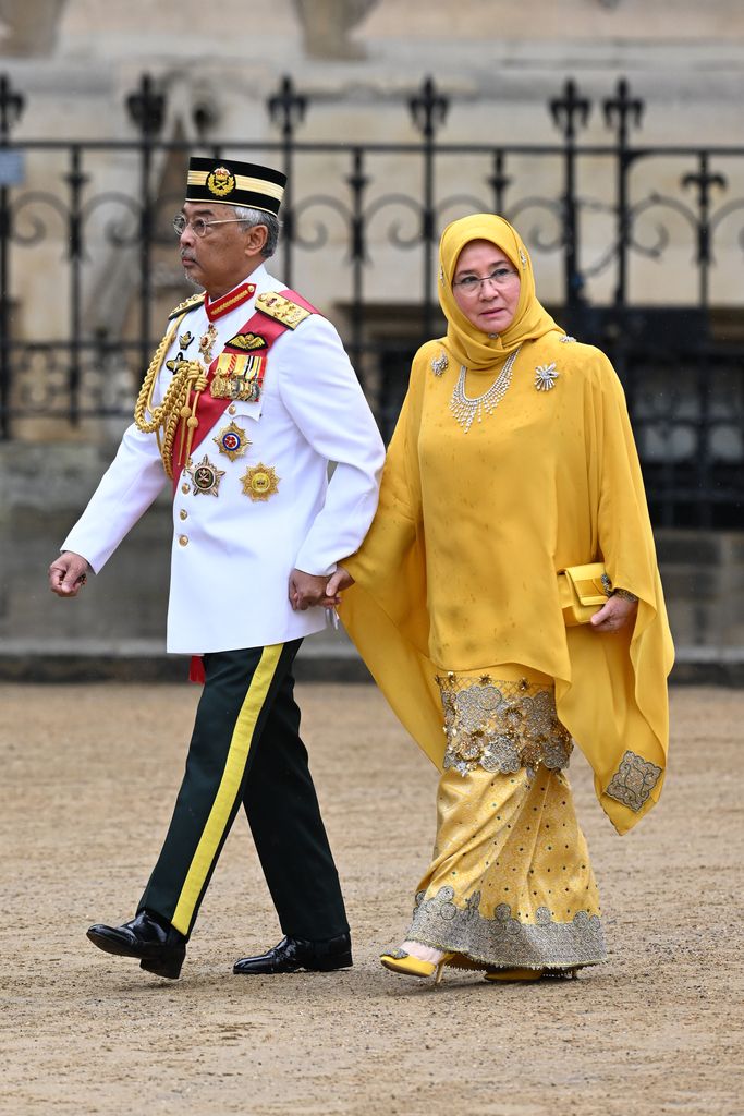 The King and Queen of Malaysia pictured at the Coronation of King Charles III and Queen Camilla