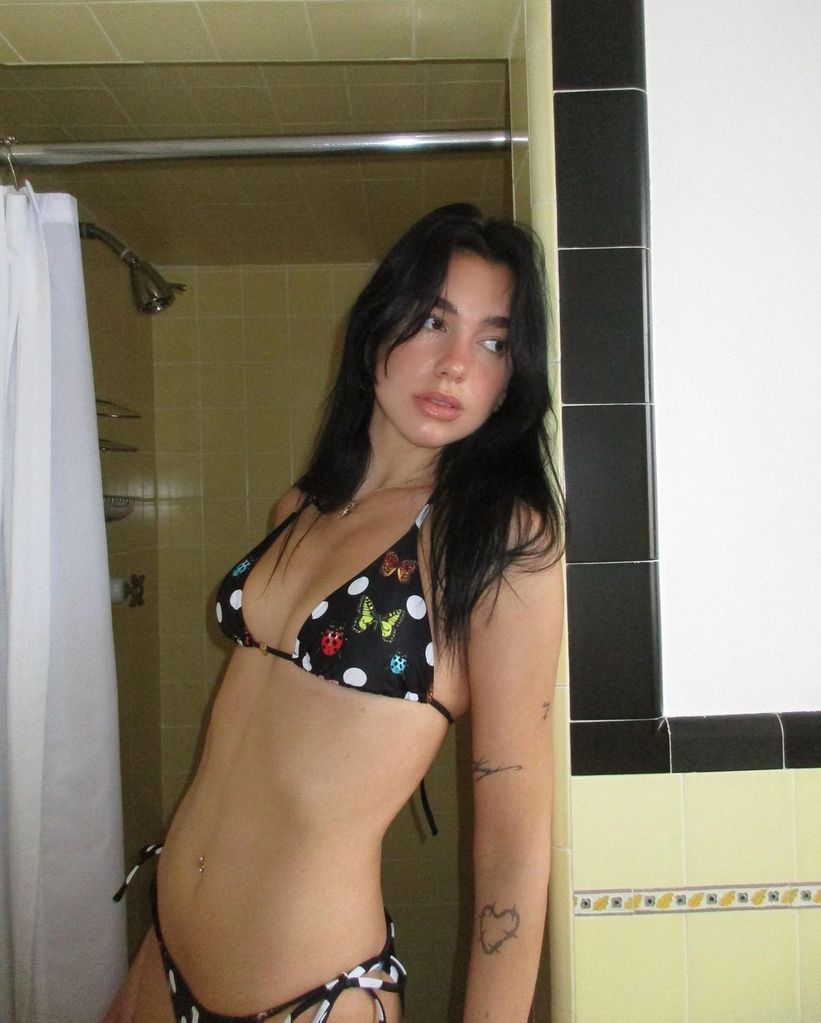 Dua's bikini is from her Versace collection
