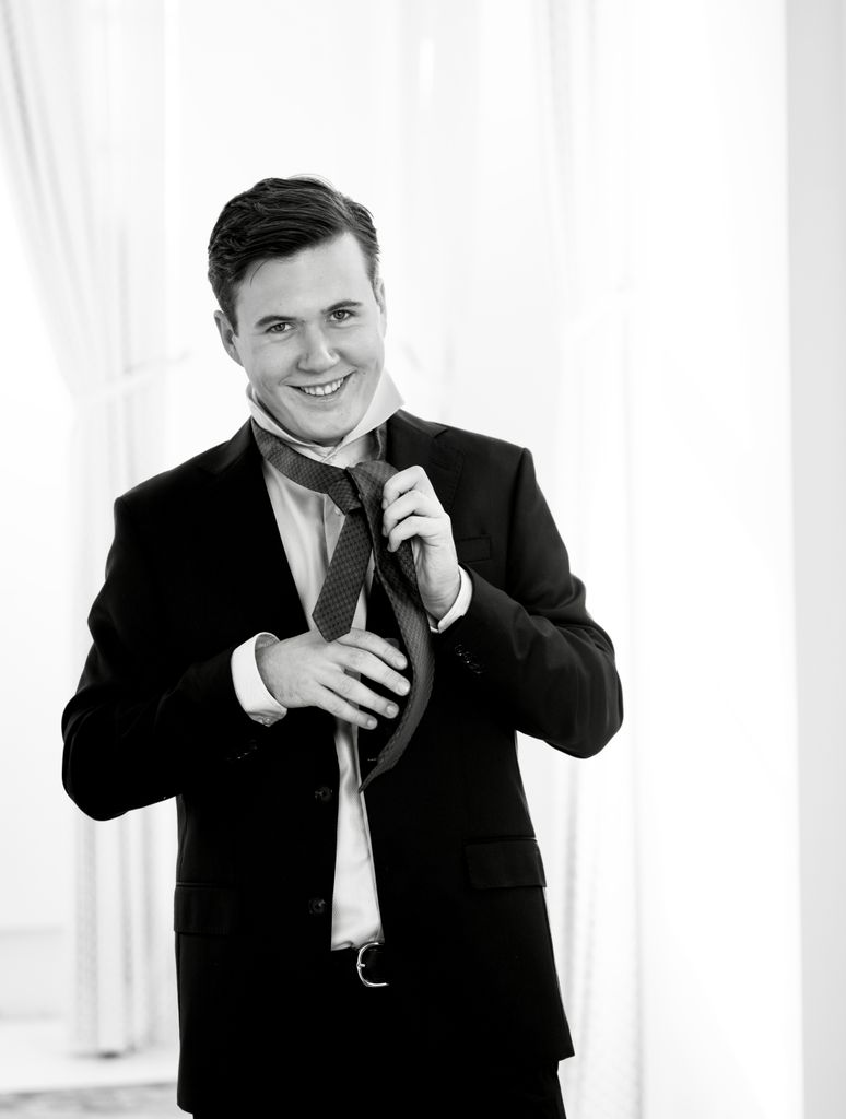 Black and white image of Crown Prince Christian