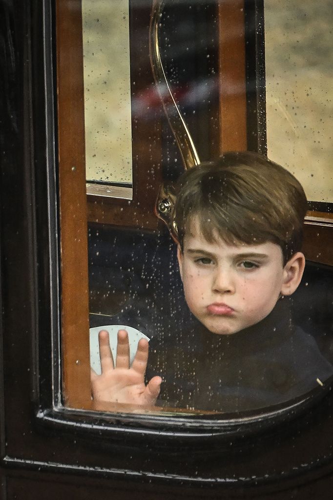 Prince Louis inside the carriage