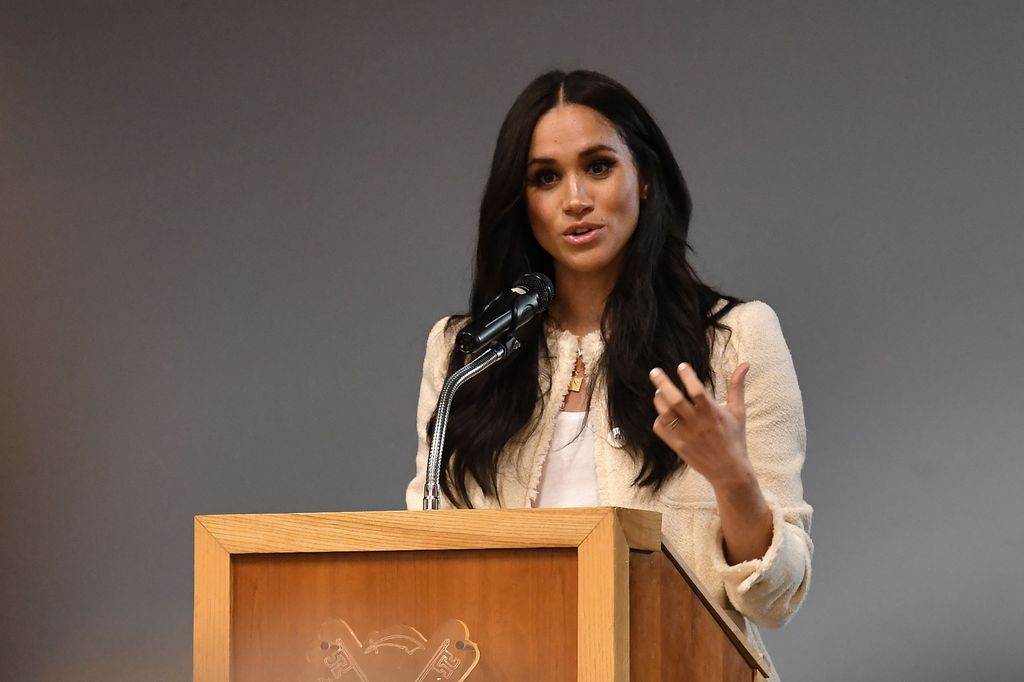 Meghan Markle speaks at school assembly in Dagenham