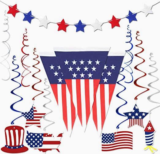 4th of july party pack decorations