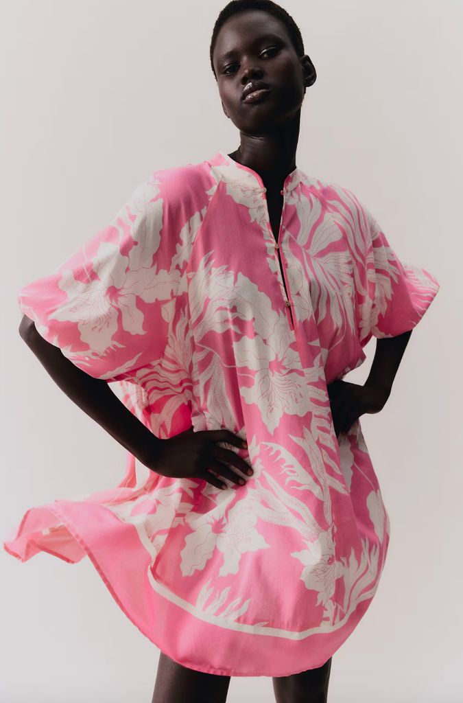 H&M pink floral dress