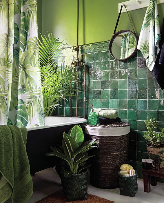 Green bathroom Dunelm