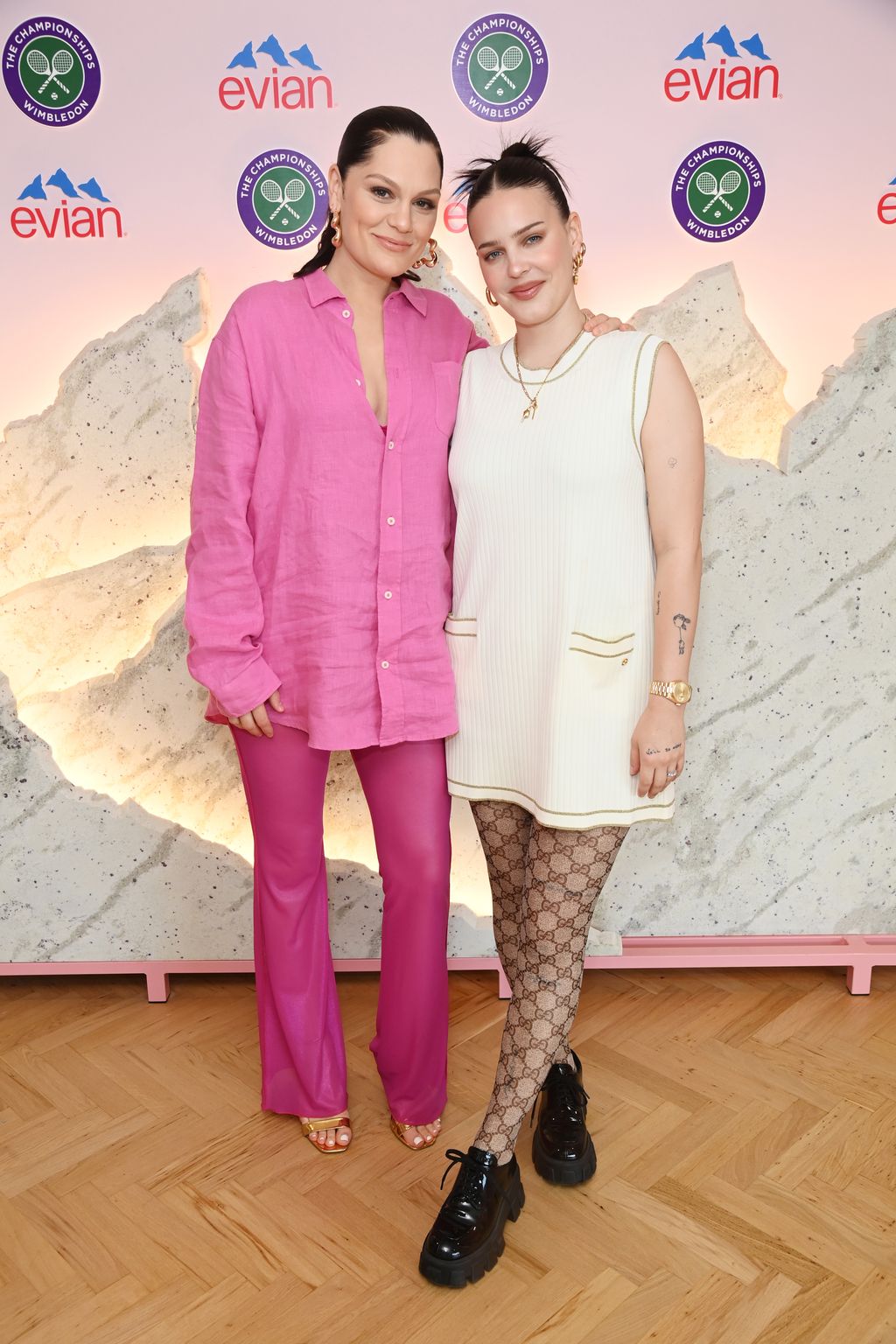 Jessie J opted for total Barbiecore inpink separates, jand Anne-Marie wore a relaxed shite dress with the coolest Gucci tights.